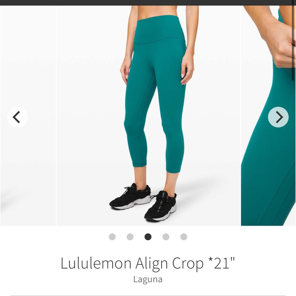Lululemon Align Crop *21" Laguna NWT size 4